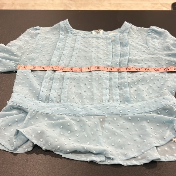 Forever 21‎ Exclusive Baby Blue Chiffon Peplum. Size M(294) - Picture 6 of 9
